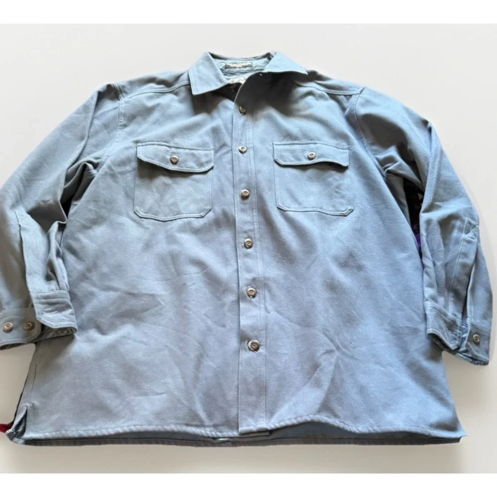 Levi's Shirt Jacket Overshirt Slate Blue Workwear Button Up Utility Men‎ M